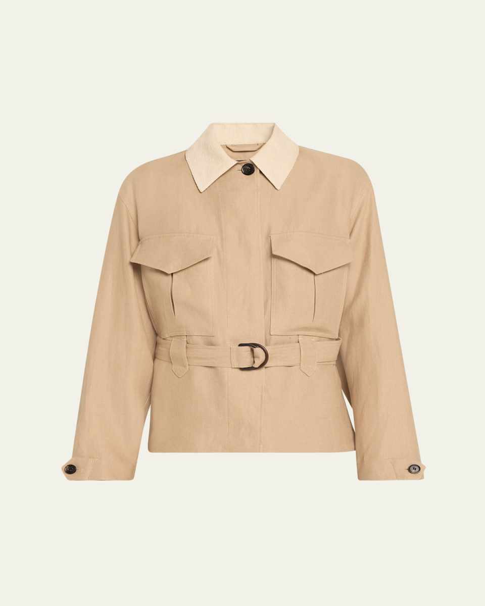 Dillon Belted Antigua Linen Field Jacket
